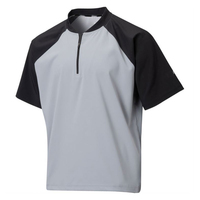 Veste de baseball unisexe à manches courtes, respirante, imperméable, fermeture éclair sur le devant, ajustable, vêtements de sport de haute qualité, 360g, 100% coton