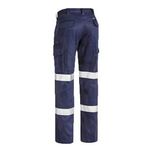 Pantalones de Trabajo de Alta Calidad con Cinta Reflectante de Alta Visibilidad, Pantalones de Trabajo Personalizados con Múltiples Bolsillos, Lavado Oscuro, Cintura Media para Hombre - Product Image 5