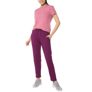 Pantalones Jogger Acampanados para Mujer al por Mayor, de Cintura Media, Poliéster y Algodón, Transpirables, Ecológicos, Suaves, Holgados, Anchos y Rectos, HECHOS POR HS 2027 - Product Image 1