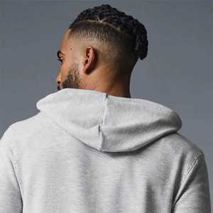 2026 Customize Plain <b>Grey</b> Color <b>Men's</b> <b>Hoodies</b> 100% Cotton Fabric Kangaroo Pockets Drop Shoulder Plus Size <b>Hoodies</b> For Winter Use - Product Image 5