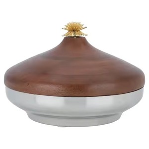 Aluminium Design Dessert Displayer Dome Lid Large Size Party Wedding Dates <b>Bowl</b> Serving Table Sweets <b>Snack</b> Usage - Product Image 6