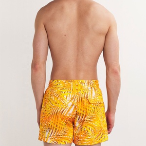 Best Quality Men's <b>Botanical</b> <b>Print</b> Shorts Relaxed Fit Elastic Waist Lightweight Vacation Bottoms Custom Colors Sizes Manufacture - Product Image 4
