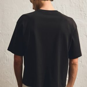 เสื้อยืดแขนสั้นทรงหลวมไซส์ใหญ่พิเศษทรงหลวมไซส์ใหญ่พิเศษผ้าคอตตอน100% ออกแบบโลโก้ได้ตามต้องการ - Product Image 4