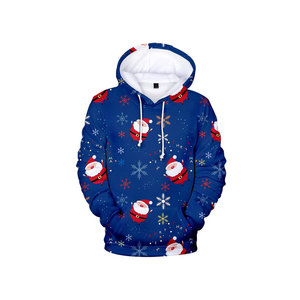 Casual Winter Christmas Hoodies 100% Cotton Zipper-Up Digital Fashion Wear Adult Size Latest Design Custom Logo Wholesale Price - Product Image 4