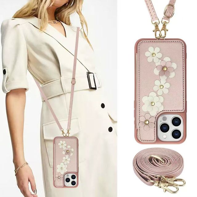 PU+TPU Mobile Phone Bags Flip Cover Case Magnetic Stand Card Slots Foldable Design Screen Protector Lanyard Compatible for
