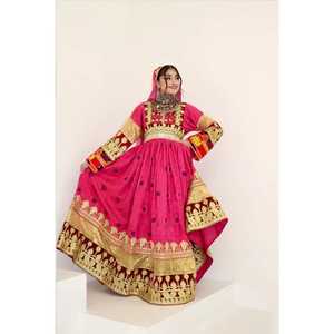 Ensemble de robe afghane, broderie, logo imprimé, robe respirante, prix abordable, 3 pièces, manches longues, longueur courte, robe kuchi - Product Image 3