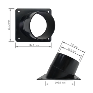 Système de collecte de poussière industriel manuel réutilisable en plastique de 4 pouces - Raccord de poussière robuste pour montage sur machine pour usage en garage - Product Image 3