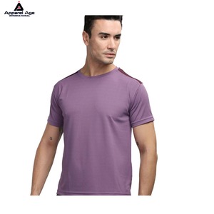 Wholesale Custom Design Basic Summer Blanks Casual Knitted Bamboo Slim fit Sport Gym Fitness <b>T</b>-<b>Shirt</b> for <b>Men</b> Sport - Product Image 2
