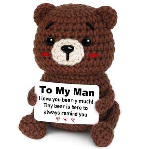 Handmade Crochet Teddy <b>Bear</b> Soft Plush Stuffed Toy <b>Cute</b> Knitted Animal Doll Gift for Kids and Home Decoration - Product Image 3