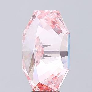 เพชรรูปทรงแปดเหลี่ยม7.61ct ปลูกในห้องปฏิบัติการ VVS2สีชมพูสดใสแฟนซี - Product Image 4