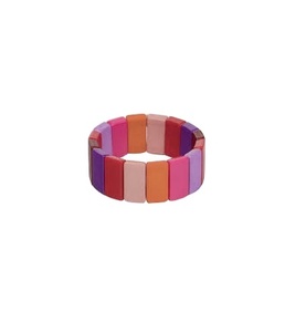 กำไลข้อมืออะคริลิกลายทางสีสันสดใส ดีไซน์เก๋ ทันสมัย เหมาะสำหรับทั้งชายและหญิง ใช้ได้ในงานแต่งงานและงานปาร์ตี้ - Product Image 4