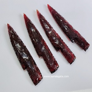 Cuchillo de piedra de cristal de ágata verde de 5 pulgadas hecho a mano, punta de flecha, artesanía de piedra semipreciosa, tejido a mano - Product Image 5
