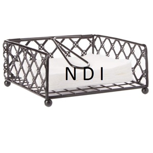 Récipient de papier de serviette en métal de finition rouge chambre à coucher salon boîte de mouchoirs décorative au prix de gros - Product Image 4