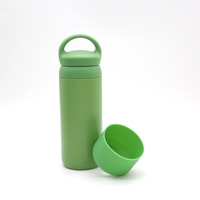 Manchon de protection pour tasse à café en silicone de qualité alimentaire, antidérapant, écologique, moderne, 500 ml, multicolore, cylindrique, avec logo personnalisé, Earth