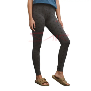 2025 dernières femmes 100% coton Sublimation Legging séchage rapide et respirant Logo personnalisable tissu tricoté taille pour adultes - Product Image 2