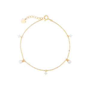 时尚设计9k/10k/14k/18k纯金珠宝手链女性定制钥匙和锁魅力越南制造商LLF06