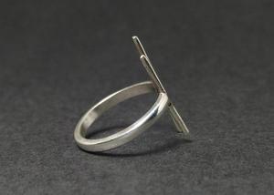 Trending Two Silver Bar Open Anillos ajustables Hot 925 Sterling Silver Joyería ajustable Regalo para ella Joyería de plata hecha a mano - Product Image 4