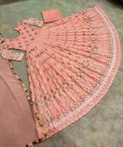 Lahenga Choli Dupatta pour femme en soie georgette de créateur, broderie multi-fils, tenue de soirée, mariage, festival, lavable, bas prix - Product Image 2