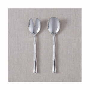 ชุดช้อนตักสลัดทำจากสเตนเลสสีเงินสำหรับโต๊ะและห้องครัวทันสมัย - Product Image 1