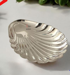 ถาดเสิร์ฟโลหะดิบสีเงินโบราณพร้อมที่จับดอกลิลลี่ฝรั่งเศสของตกแต่งบ้าน - Product Image 2