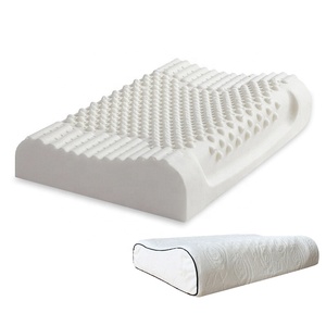 Bantal Busa Lateks Bentuk Gelombang Kontur Tidur Sisi Ergonomis Terapi Dapat Bernapas - Product Image 1