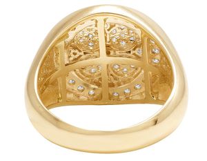 Hip Hop <b>Iced</b> Out S925 Sterling Silver Cluster Round Diamond Studded <b>Ring</b> for Men's - Product Image 5