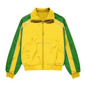 Chaqueta Cortavientos Ajustada con Cremallera y Franja Lateral con Logotipo Reflectante Personalizado, Pantalones Deportivos Casuales de Nylon y Poliéster - Product Image 1