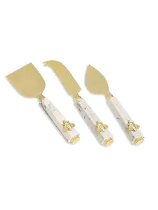Juego de cuchillos para queso chapados en oro de acero inoxidable de diseño moderno con rebanador de queso esparcidor de queso para restaurante, hogar, uso en Hotel - Product Image 6