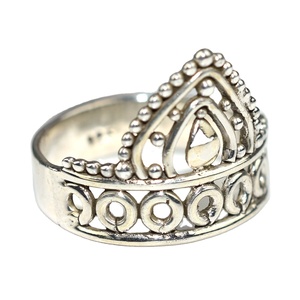 Secret Beauty-Anillo de Plata de Ley 925 con forma de corona, joyería única - Product Image 1