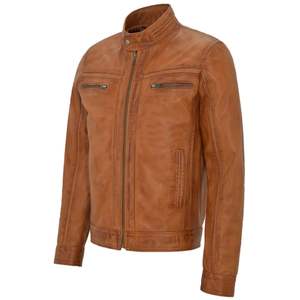 Top qualité hommes vestes en cuir moto veste en cuir mâle automne décontracté manteaux en cuir Slim Fit veste pour homme - Product Image 2