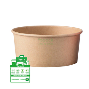 Ensaladera calibro compostabile 185 de 1500 ml, para ensaladas familiares ideale, paquete de 300 unidades, Envio desde Mexico - Product Image 1