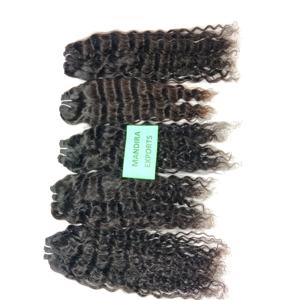 Paquets de cheveux naturels vierges naturels à cuticule alignée 100% tresses bouclées sans produits chimiques vendeurs de femmes extensions de cheveux humains du temple indien - Product Image 6