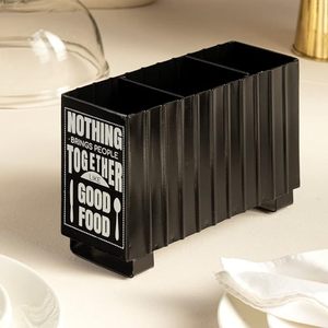 Custom Metal Rectangular Black Cutlery Holder for Kitchen Restaurant Hotel Home Party Use in Wholesale Rate - Product Image 4