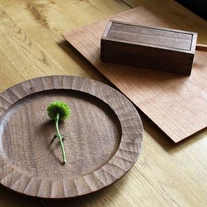 Affichage assiette à salade en bois plateau de service boîte en pin thème amour bateau ovale bonbons biscuits nourriture fruits décoration de la maison cadeau - Product Image 1