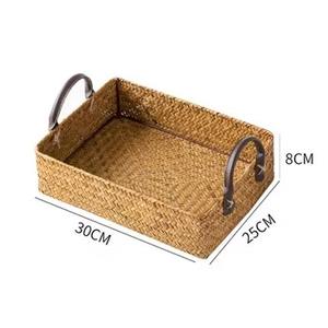 Bandeja de servicio de ratán natural, utensilios de cocina para el hogar de la mejor calidad, bandeja de servicio de té y café, accesorio de hostelería, los mejores precios - Product Image 3