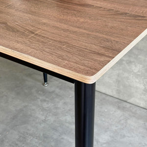 Mesa de Comedor Cuadrada de 80 cm con Patas de Hierro Cónicas, Construcción Estable Hecha de Madera Contrachapada BA68161 - Product Image 6
