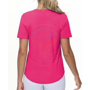 T-shirts de sport écologiques et respirants pour femmes AHI - Confortables, prix bas, en stock, polyester/coton - Product Image 2