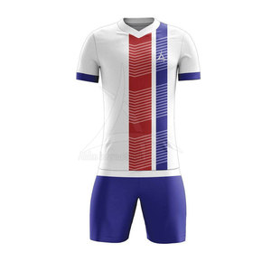 Ensembles de maillots de football 100% polyester, nouvelle arrivée, haute qualité, légers, respirants, col rond, manches courtes, personnalisables pour - Product Image 2