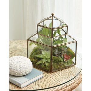 Vase en verre pyramidal nordique moderne, décoration de maisons royales, plantes d'intérieur, plante succulente, pot de table, vase en cristal - Product Image 6