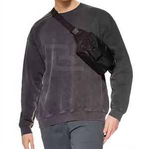 Acid Wash Sudadera Hombre Casual Pullover Algodón suave Vintage Look Street Style Para venta en línea - Product Image 3