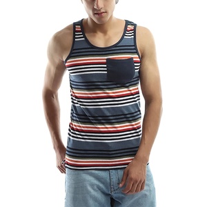 Multi Color's Lining Print with Front Attached Pocket <b>Running</b> Tank Top With Custom Design Sleeveless <b>Singlets</b> Quick Dry Oem - Product Image 1