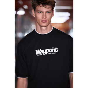 T-shirt pour homme GRIMELANGE ROUGH 100% coton biologique avec détails imprimés et bordures contrastées, coupe classique - Product Image 5