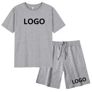 Ensemble short et t-shirt unisexe d'été personnalisés, survêtements décontractés, ensemble short et t-shirt à manches courtes, deux pièces - Product Image 1