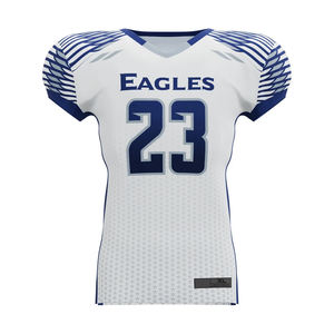 เสื้อเจอร์ซี่อเมริกันฟุตบอลชุดทีมกีฬาออกแบบได้เองพิมพ์ลายแบบสั้นพิมพ์ลายซับลิเมชันเต็มรูปแบบ - Product Image 6