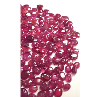 200 Pièces de Pierres Précieuses en Vrac de Qualité IROC, Rubis de Bangkok Rose Naturel Remplis de Verre, Facettes Ovales 10mm 14mm, Lot de 1122 Carats