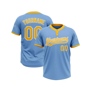 Maillot de baseball vierge personnalisé pour jeunes maillot de sublimation USA Softball maillot boutonné en maille - Product Image 3