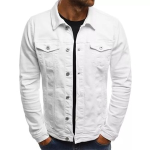 Chaqueta vaquera de algodón con logotipo personalizado para hombre, chaqueta vaquera con diseño a la moda, elegante - Product Image 3