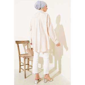 Chemise à Épaules Rayures Beige - Product Image 4