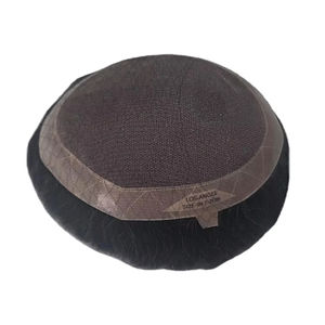 Postizo y Peluca de Cabello Humano Remy Indio Rizado para Hombre, con Trama Cosida a Mano, Adhesivo de Cinta, Trama Individual, Permanente, Cabello Taz BD - Product Image 4