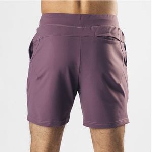 Shorts de sport pour hommes coupe ajustée, style urbain, couleur unie, écologiques, extensibles dans les quatre sens, impression par sublimation, en gros - Product Image 5